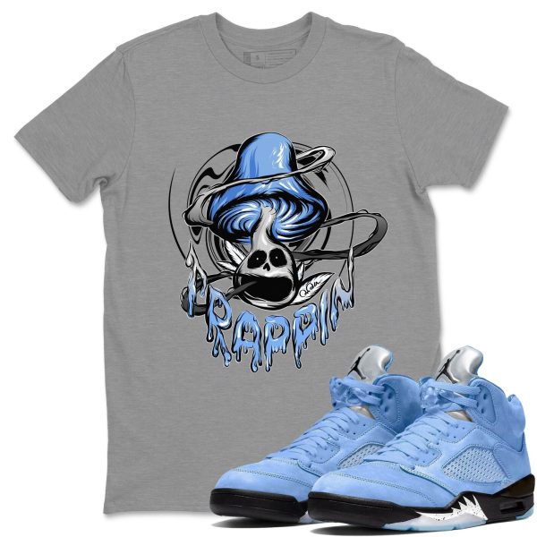 Trippin Mushroom Sneaker Tee - Casual Unisex Cotton Sneaker T-Shirt To Match 5s Retro UNC Jezsport.com