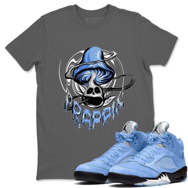 Trippin Mushroom Sneaker Tee - Casual Unisex Cotton Sneaker T-Shirt To Match 5s Retro UNC Jezsport.com