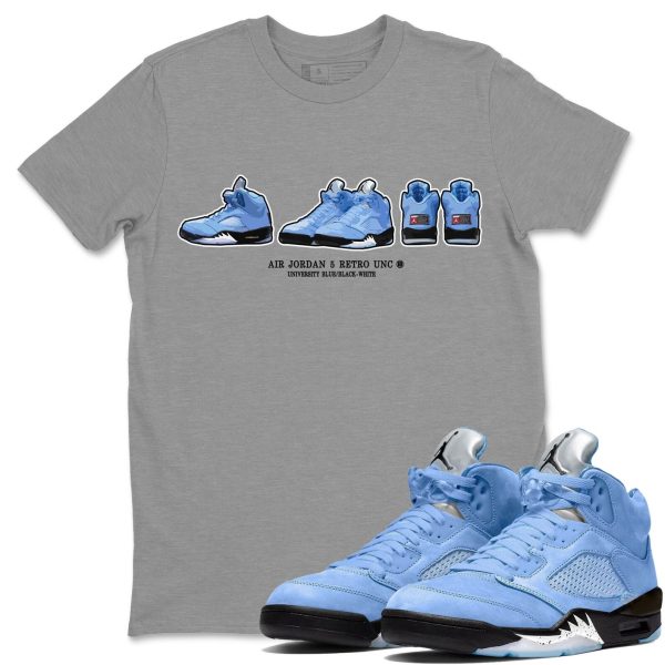 Sneaker Prelude Sneaker Tee - Casual Unisex Cotton Sneaker T-Shirt To Match 5s Retro UNC Jezsport.com