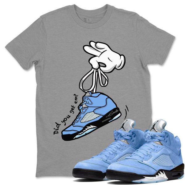 Cartoon Hands Sneaker Tee - Casual Unisex Cotton Sneaker T-Shirt To Match 5s Retro UNC Jezsport.com