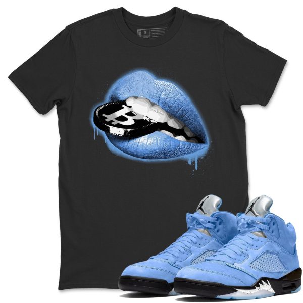 Lips Coin Sneaker Tee - Casual Unisex Cotton Sneaker T-Shirt To Match 5s Retro UNC Jezsport.com