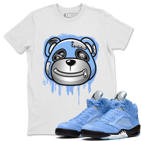 Bear Face Sneaker Tee - Casual Unisex Cotton Sneaker T-Shirt To Match 5s Retro UNC Jezsport.com