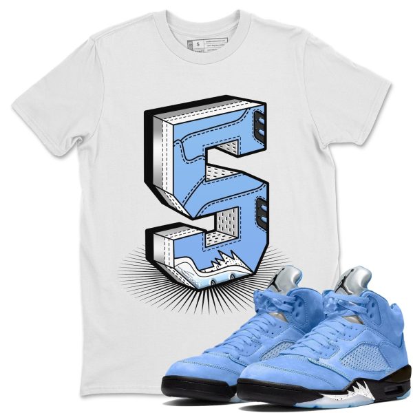 Number Statue Sneaker Tee - Casual Unisex Cotton Sneaker T-Shirt To Match 5s Retro UNC Jezsport.com