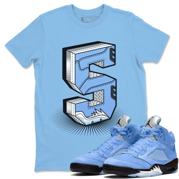 Number Statue Sneaker Tee - Casual Unisex Cotton Sneaker T-Shirt To Match 5s Retro UNC Jezsport.com