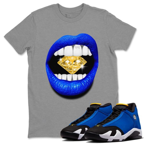 Lips Diamond Unisex Crew Neck Sneaker Matching Tee Shirt To Match Laney 14s Unisex Sneaker Tee Jezsport.com