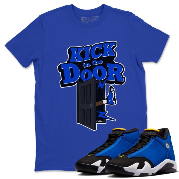 Kick In The Door Unisex Crew Neck Sneaker Matching Tee Shirt To Match Laney 14s Unisex Sneaker Tee Jezsport.com