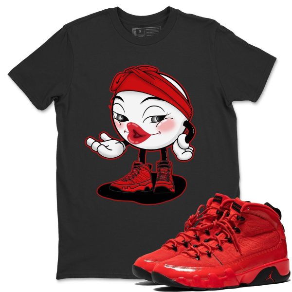 Sexy Chu Sneaker Tee - Casual Unisex Cotton Sneaker T-Shirt To Match 9s Chile Red Jezsport.com