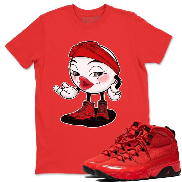 Sexy Chu Sneaker Tee - Casual Unisex Cotton Sneaker T-Shirt To Match 9s Chile Red Jezsport.com