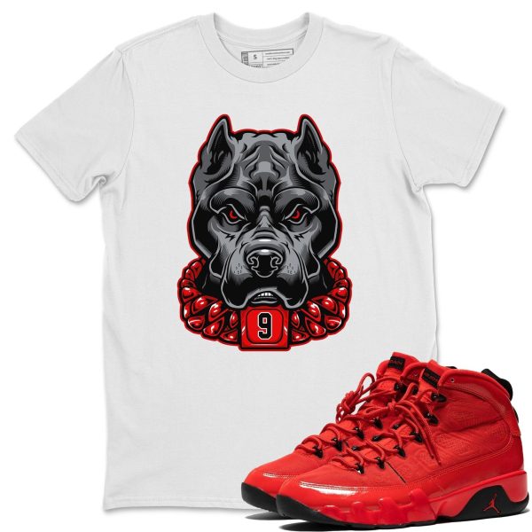 Pitbull Sneaker Tee - Casual Unisex Cotton Sneaker T-Shirt To Match 9s Chile Red Jezsport.com