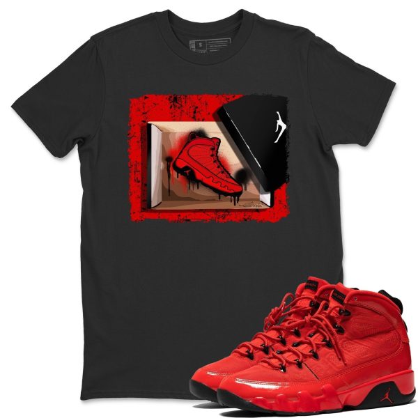 New Kicks Sneaker Tee - Casual Unisex Cotton Sneaker T-Shirt To Match 9s Chile Red Jezsport.com