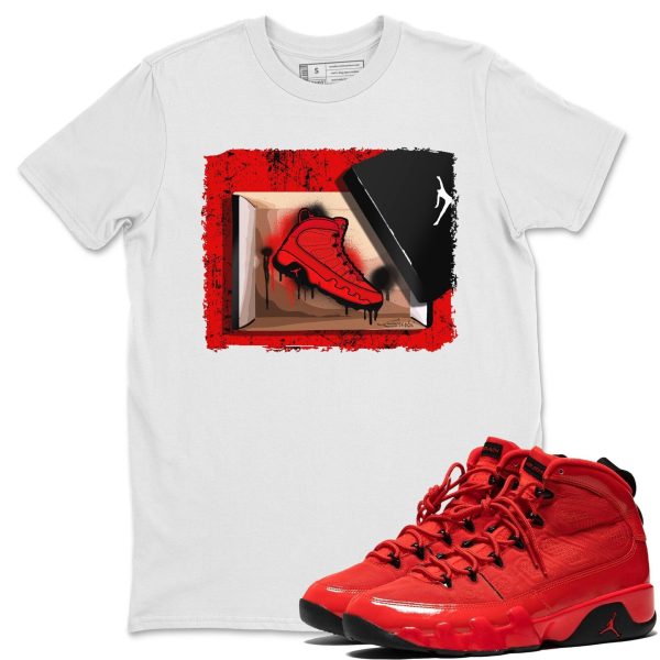 New Kicks Sneaker Tee - Casual Unisex Cotton Sneaker T-Shirt To Match 9s Chile Red Jezsport.com