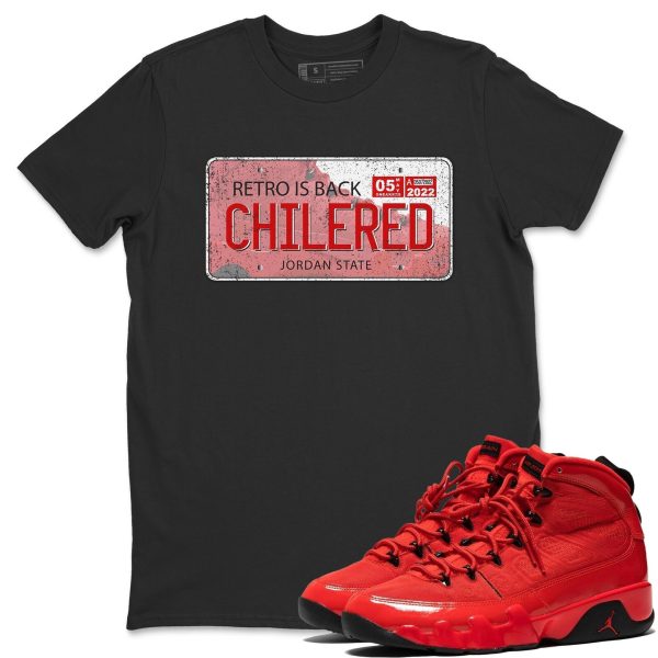 Sneaker Plate - Casual Unisex Cotton Sneaker T-Shirt To Match 9s Chile Red Jezsport.com