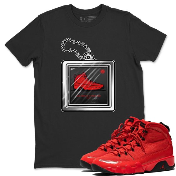 Hang Tag - Casual Unisex Cotton Sneaker T-Shirt To Match 9s Chile Red Jezsport.com