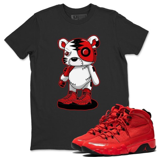 Cyborg Tiger - Casual Unisex Cotton Sneaker T-Shirt To Match 9s Chile Red Jezsport.com