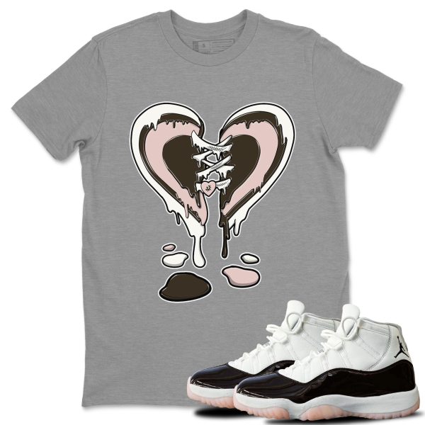 Melting Heart Sneaker Tee - Casual Unisex Cotton Sneaker T-Shirt To Match 11s Neapolitan Jezsport.com