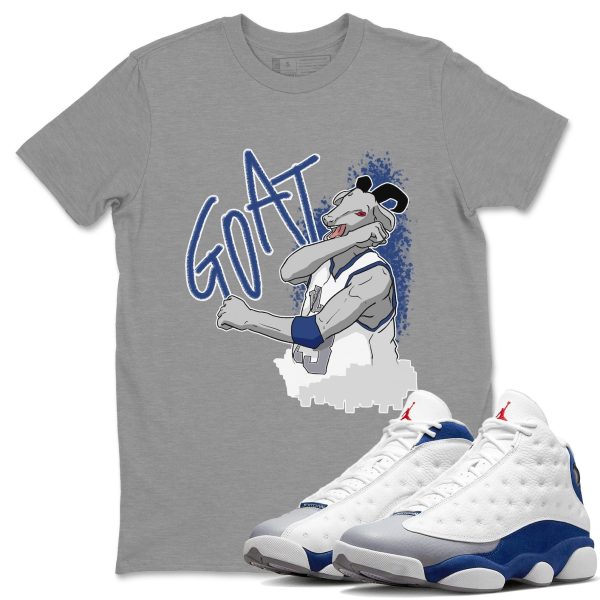 Screaming Goat Sneaker Tee - Casual Unisex Cotton Sneaker T-Shirt To Match 13s French Blue Jezsport.com