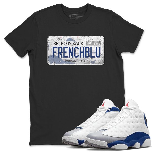 Sneaker Plate Sneaker Tee - Casual Unisex Cotton Sneaker T-Shirt To Match 13s French Blue Jezsport.com