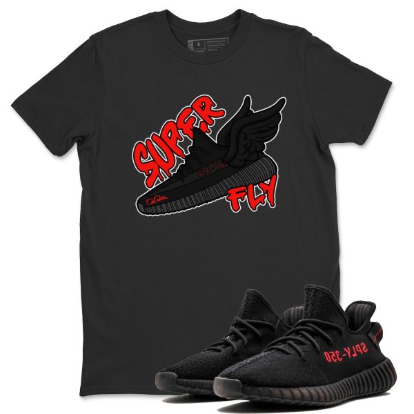 Super Fly Unisex Crew Neck Sneaker Matching Tee Shirt To Match Yeezys 350 Bred Jezsport.com