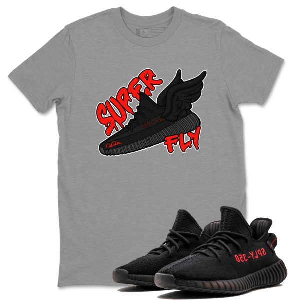 Super Fly Unisex Crew Neck Sneaker Matching Tee Shirt To Match Yeezys 350 Bred Jezsport.com