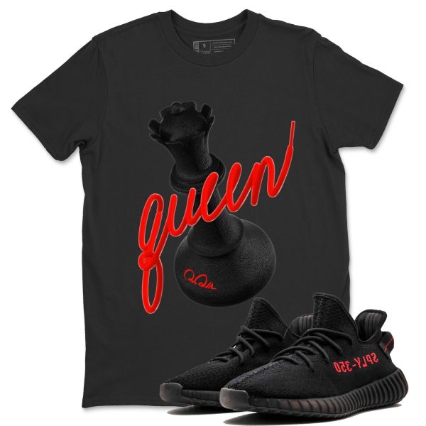 3D Queen Unisex Crew Neck Sneaker Matching Tee Shirt To Match Yeezys 350 Bred Jezsport.com