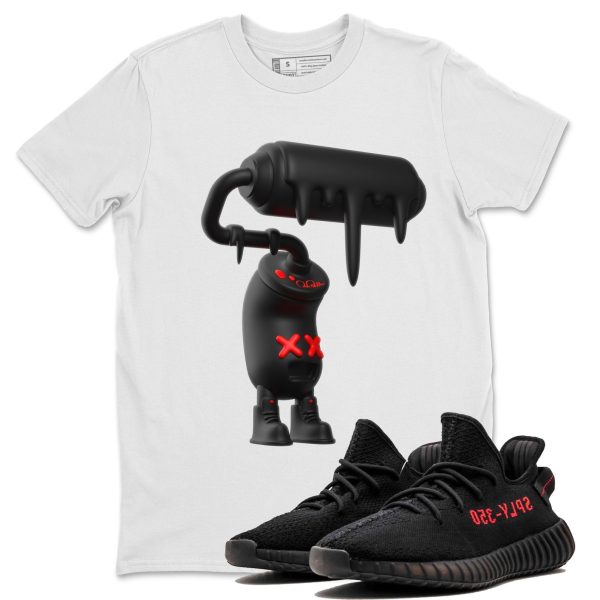 3D Paint Roller Unisex Crew Neck Sneaker Matching Tee Shirt To Match Yeezys 350 Bred Jezsport.com