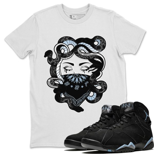 Medusa Sneaker Tee - Casual Unisex Cotton Sneaker T-Shirt To Match 7s Chambray Jezsport.com