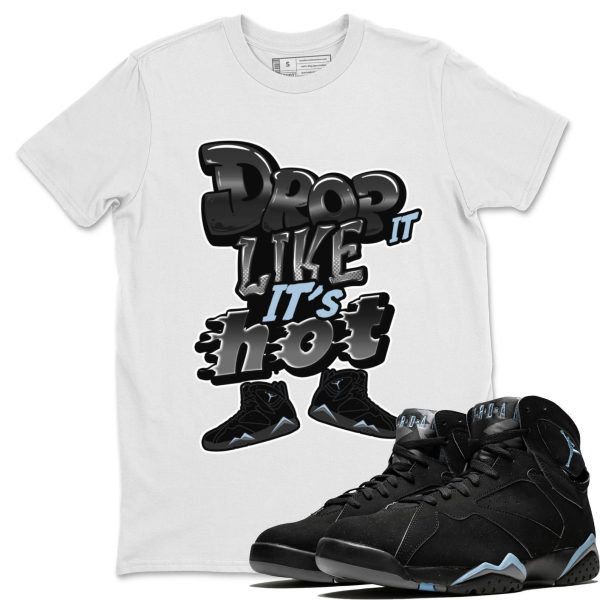 Drop It Like It's Hot Sneaker Tee - Casual Unisex Cotton Sneaker T-Shirt To Match 7s Chambray Jezsport.com