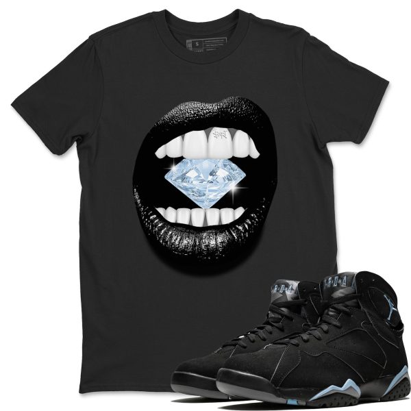 Lips Diamond Sneaker Tee - Casual Unisex Cotton Sneaker T-Shirt To Match 7s Chambray Jezsport.com