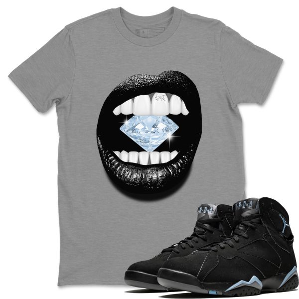 Lips Diamond Sneaker Tee - Casual Unisex Cotton Sneaker T-Shirt To Match 7s Chambray Jezsport.com