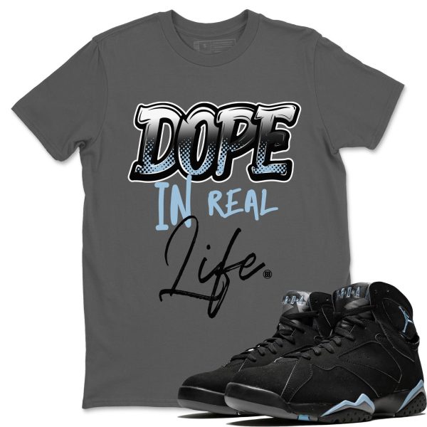 Dope In Real Life Sneaker Tee - Casual Unisex Cotton Sneaker T-Shirt To Match 7s Chambray Jezsport.com