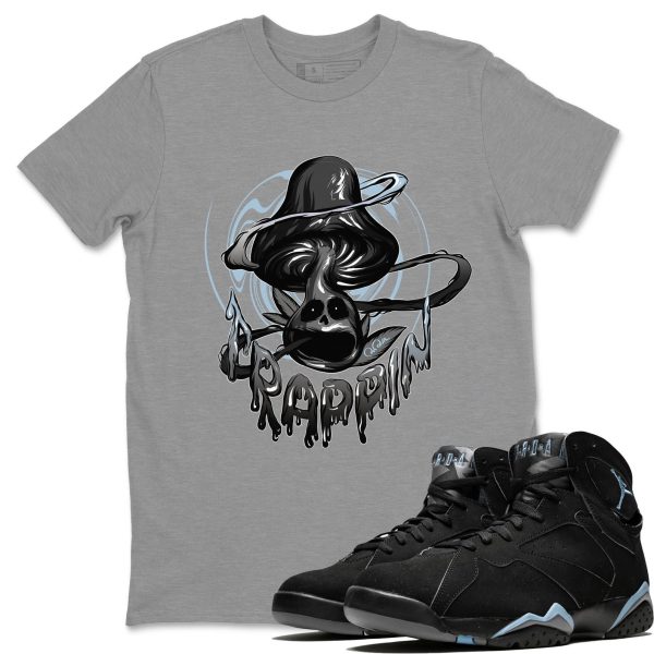 Trippin Mushroom Sneaker Tee - Casual Unisex Cotton Sneaker T-Shirt To Match 7s Chambray Jezsport.com