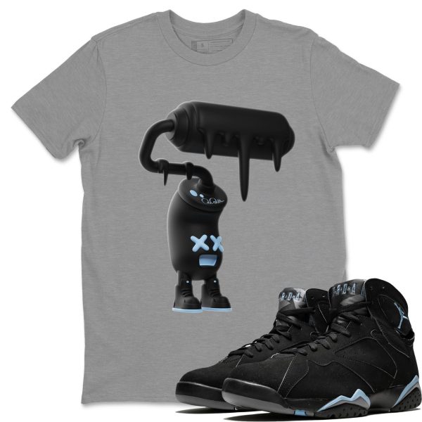 3D Paint Roller Sneaker Tee - Casual Unisex Cotton Sneaker T-Shirt To Match 7s Chambray Jezsport.com