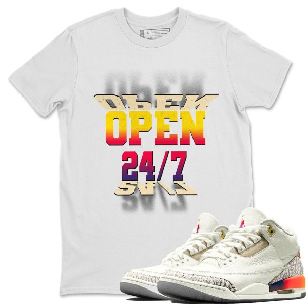 Open 24 7 Sneaker Tee - Casual Unisex Cotton Sneaker Matching T-Shirt To Match 3s X J Balvin Jezsport.com