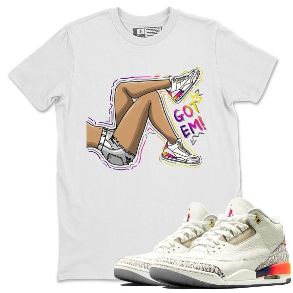 Got Em Legs Sneaker Tee - Casual Unisex Cotton Sneaker Matching T-Shirt To Match 3s X J Balvin Jezsport.com