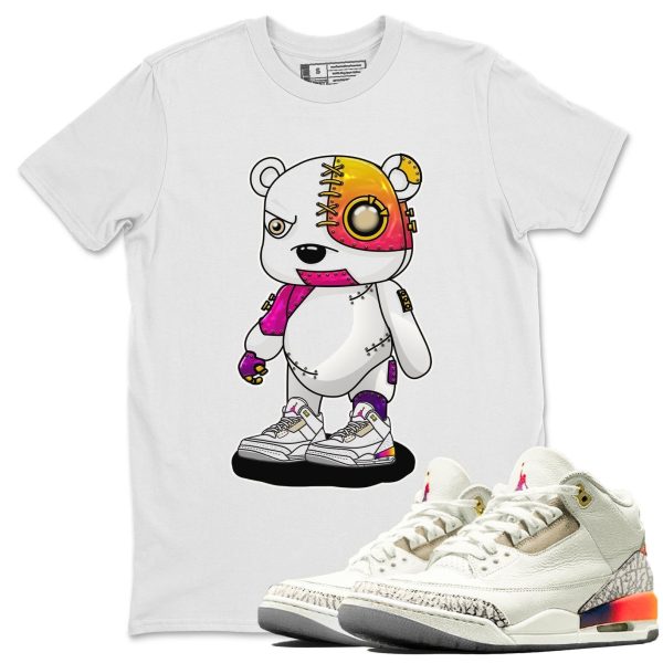 Cyborg Bear Sneaker Tee - Casual Unisex Cotton Sneaker Matching T-Shirt To Match 3s X J Balvin Jezsport.com