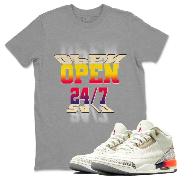 Open 24 7 Sneaker Tee - Casual Unisex Cotton Sneaker Matching T-Shirt To Match 3s X J Balvin Jezsport.com