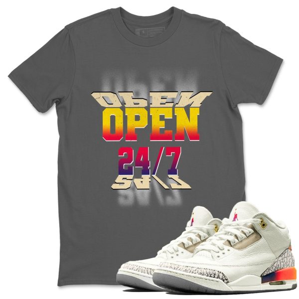 Open 24 7 Sneaker Tee - Casual Unisex Cotton Sneaker Matching T-Shirt To Match 3s X J Balvin Jezsport.com