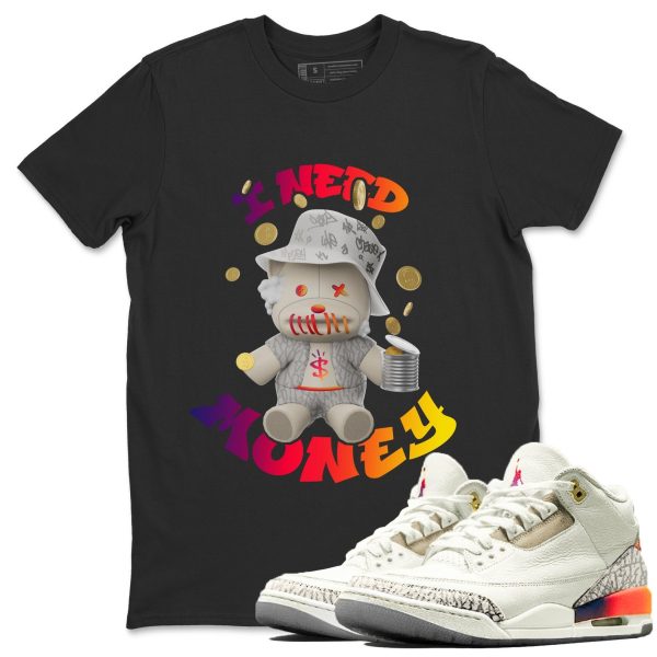 I Need Money Sneaker Tee - Casual Unisex Cotton Sneaker Matching T-Shirt To Match 3s X J Balvin Jezsport.com