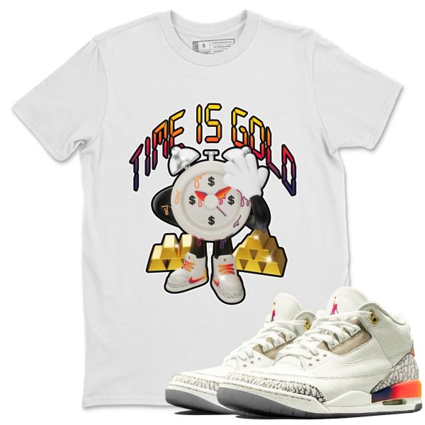 Time Is Gold Sneaker Tee - Casual Unisex Cotton Sneaker Matching T-Shirt To Match 3s X J Balvin Jezsport.com