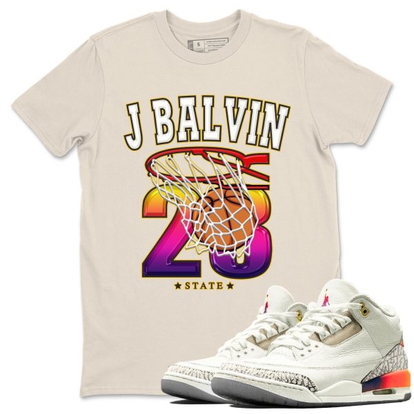 Basketball Sneaker Tee - Casual Unisex Cotton Sneaker Matching T-Shirt To Match 3s X J Balvin Jezsport.com