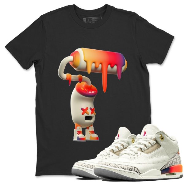 3D Paint Roller Sneaker Tee - Casual Unisex Cotton Sneaker Matching T-Shirt To Match 3s X J Balvin Jezsport.com