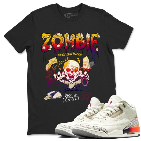 Zombie Grave Sneaker Tee - Casual Unisex Cotton Sneaker Matching T-Shirt To Match 3s X J Balvin Jezsport.com