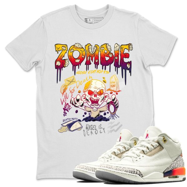 Zombie Grave Sneaker Tee - Casual Unisex Cotton Sneaker Matching T-Shirt To Match 3s X J Balvin Jezsport.com