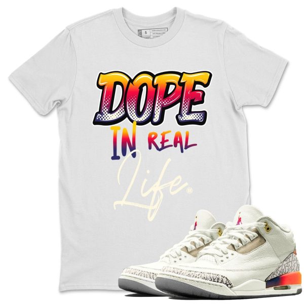 Dope In Real Life Sneaker Tee - Casual Unisex Cotton Sneaker Matching T-Shirt To Match 3s X J Balvin Jezsport.com