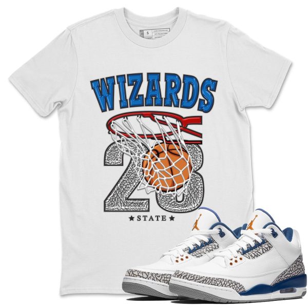 Basketball Unisex Crew Neck Sneaker Matching Tee Shirt To Match AJ3 Wizards Jezsport.com