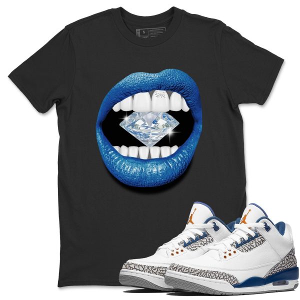 Lips Diamond Unisex Crew Neck Sneaker Matching Tee Shirt To Match AJ3 Wizards Jezsport.com