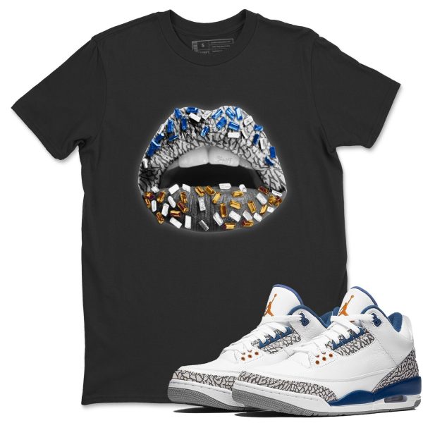 Lips Jewel Unisex Crew Neck Sneaker Matching Tee Shirt To Match AJ3 Wizards Jezsport.com