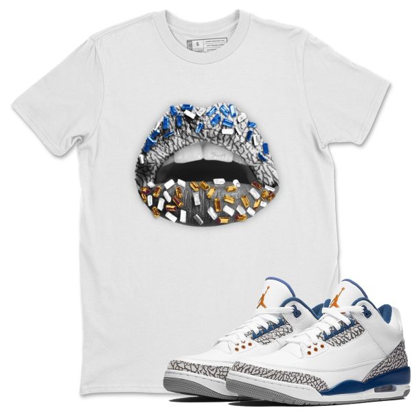 Lips Jewel Unisex Crew Neck Sneaker Matching Tee Shirt To Match AJ3 Wizards Jezsport.com