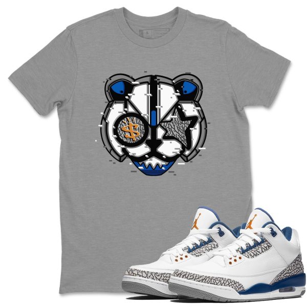 Digital Cat Face Unisex Crew Neck Sneaker Matching Tee Shirt To Match AJ3 Wizards Jezsport.com