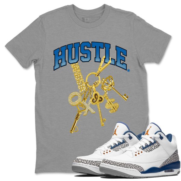 Gold Hustle Unisex Crew Neck Sneaker Matching Tee Shirt To Match AJ3 Wizards Jezsport.com